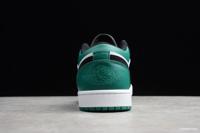 Mystic Low 1 Black Jordan White Air 553558-113 Green 0713